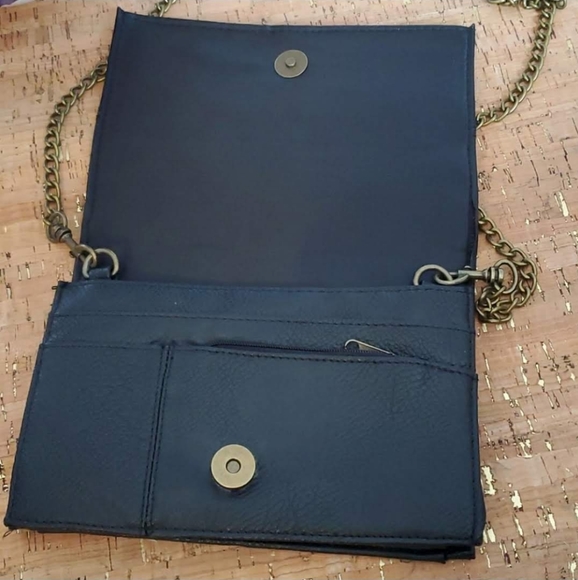 Mossimo Faux Leather Crossbody Purse w/ Metallic Silver/Gold Studs Details - Picture 3 of 8